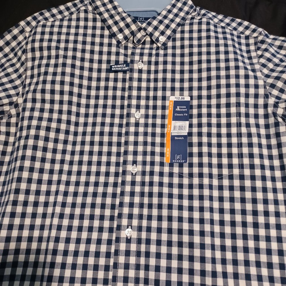 GEORGE LONG SLEEVE BUTTON SHIRT NWT